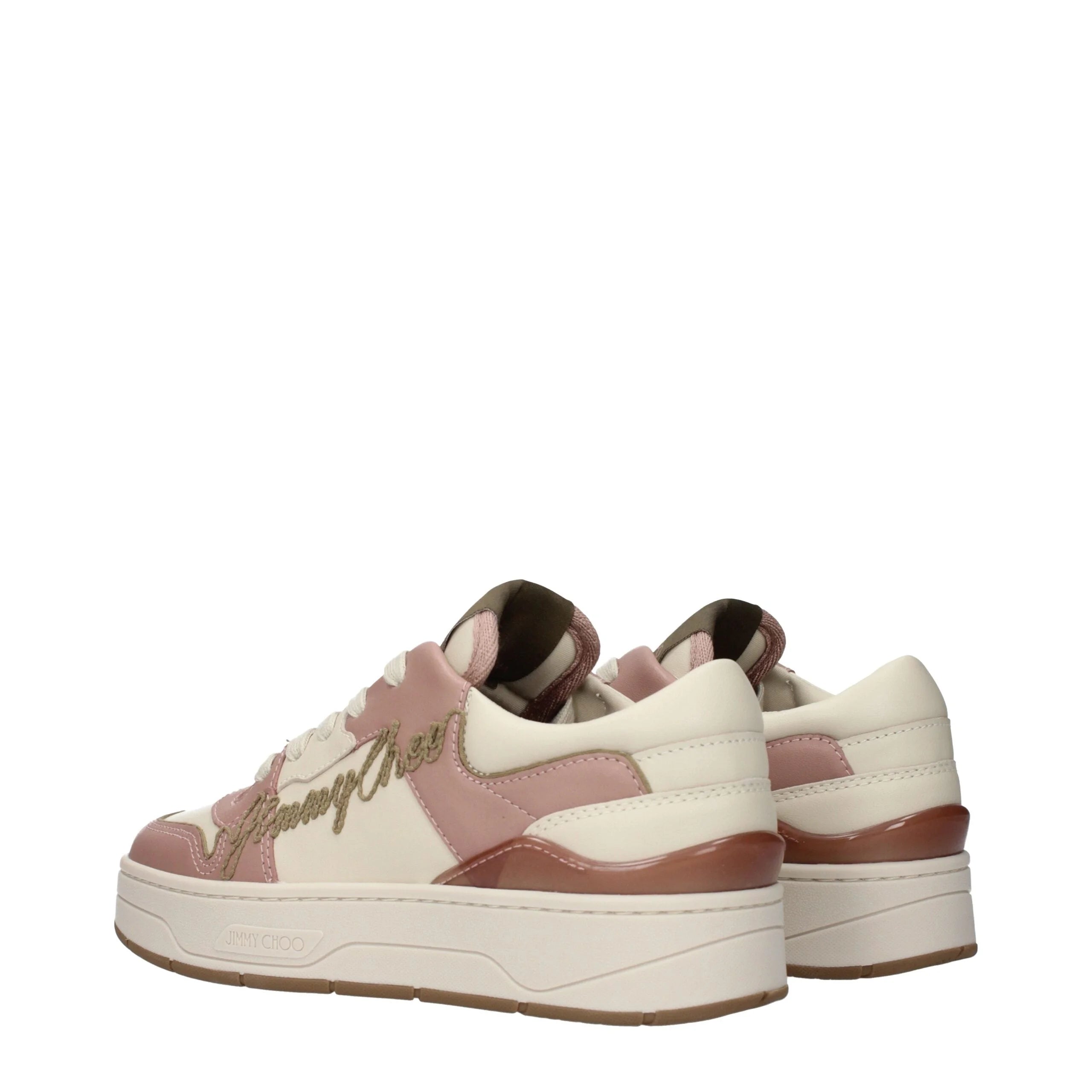 Jimmy Choo Pink Leather Low Tops