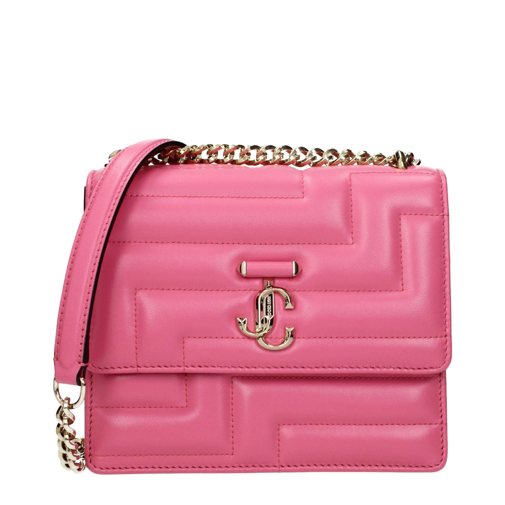 Jimmy Choo Pink Leather Shoulder Bags