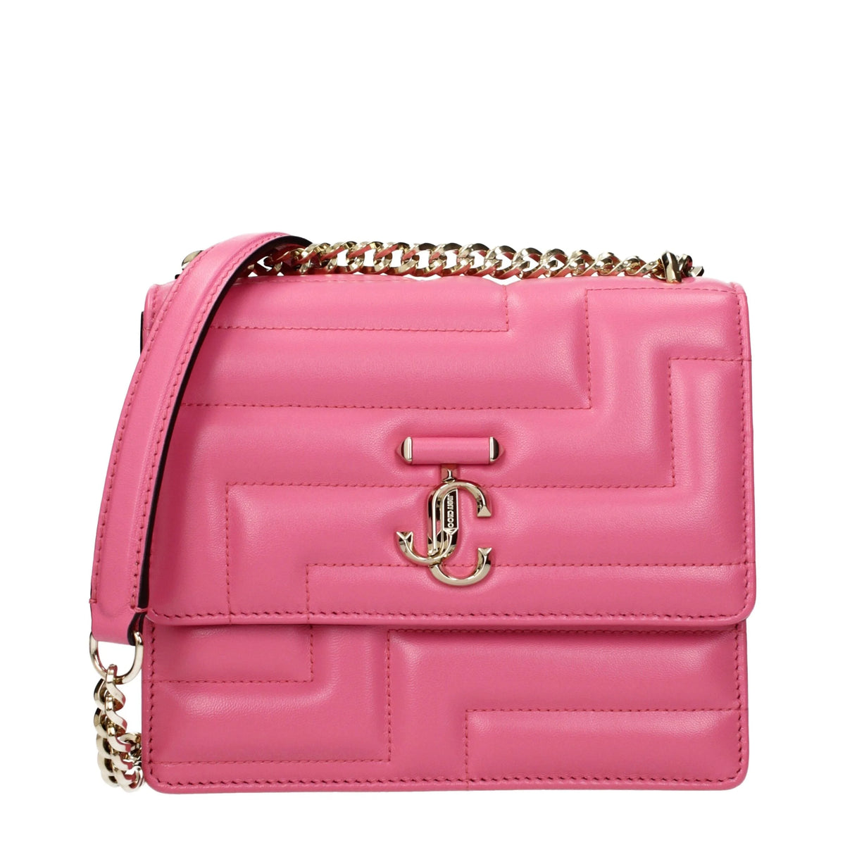 Jimmy Choo Pink Leather Shoulder Bags