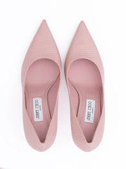 Jimmy Choo Růžové lodičky Love 85 z kůže s potiskem ještěrky
