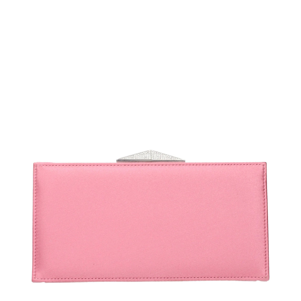 Jimmy Choo Pink Satin Clutch Bags