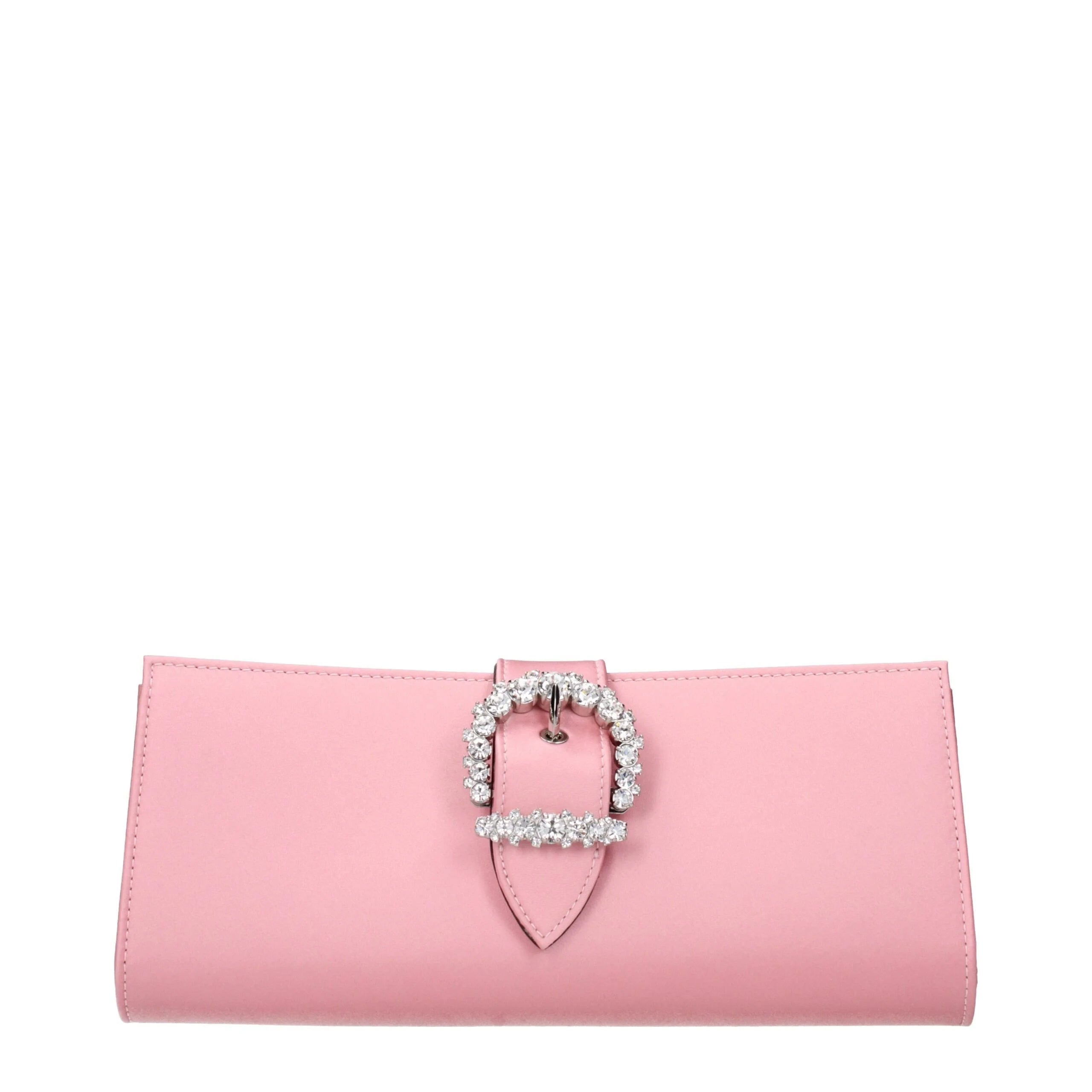 Jimmy Choo Pink Satin Clutch Bags