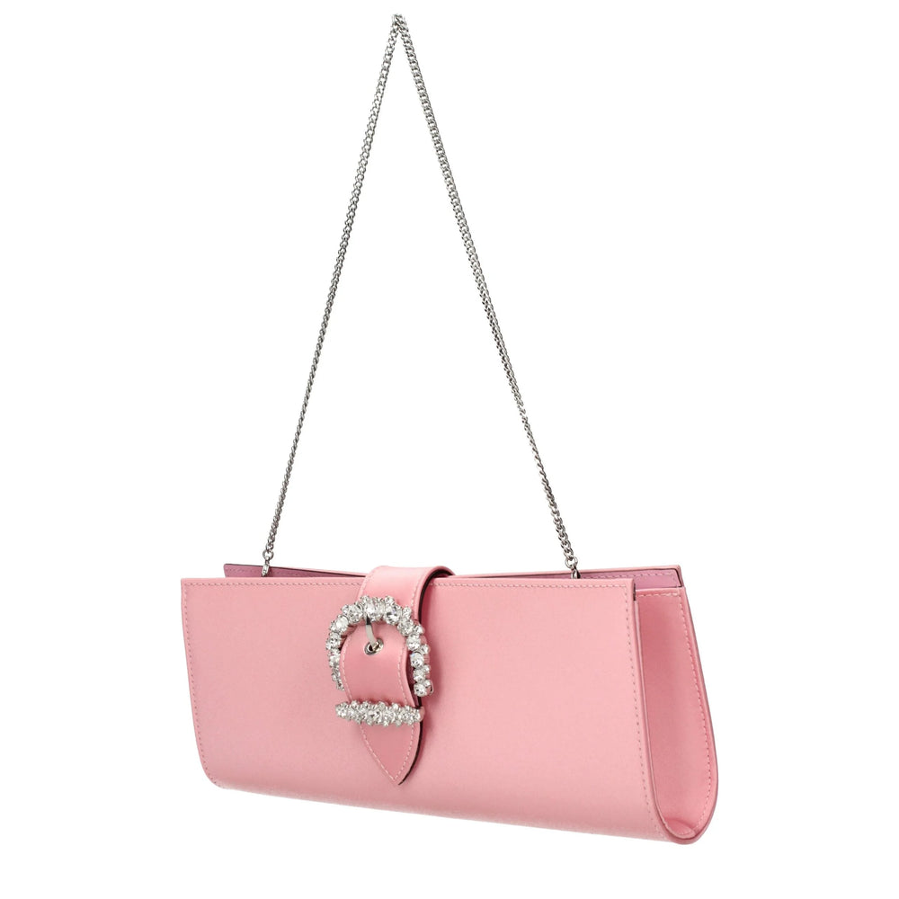 Jimmy Choo Pink Satin Clutch Bags