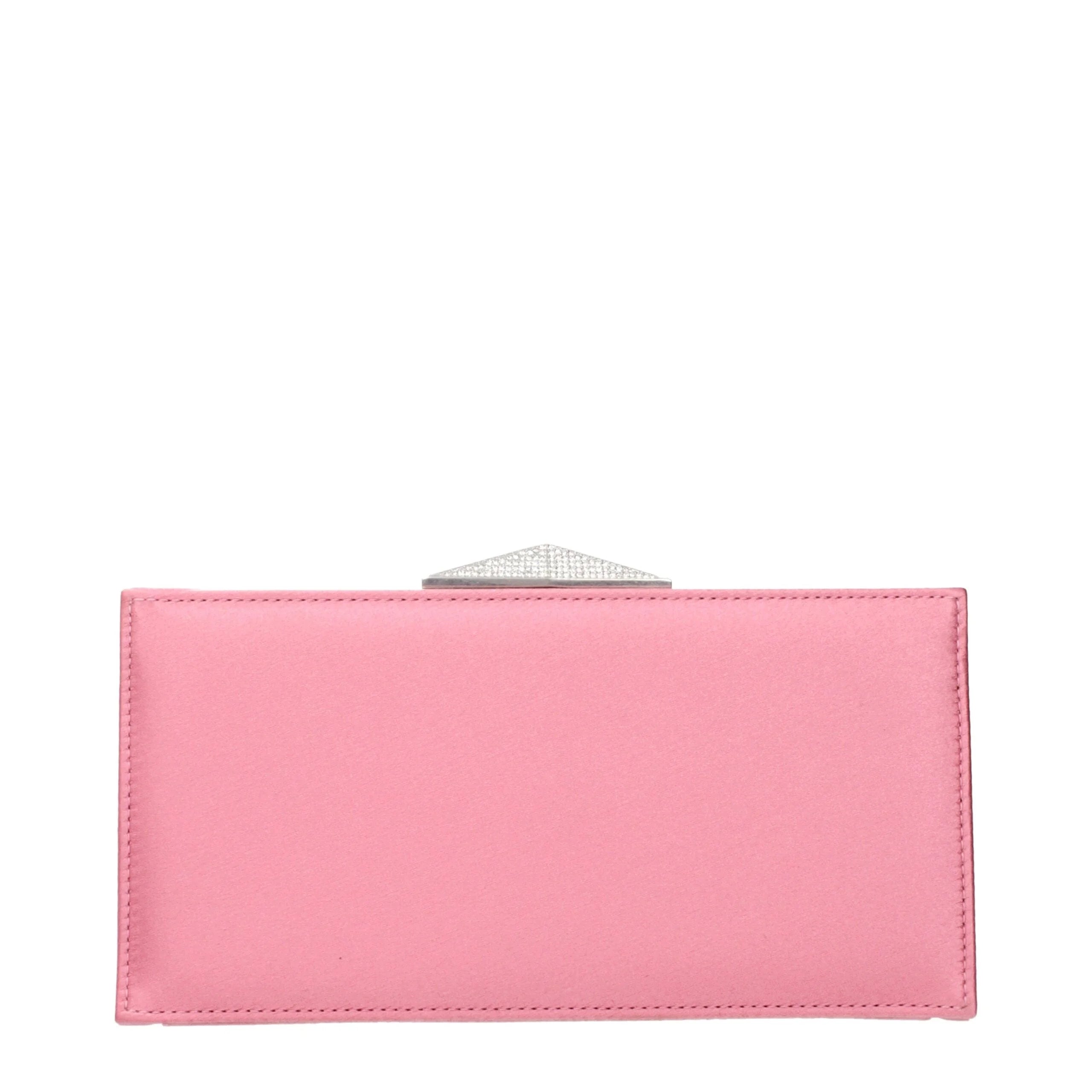 Jimmy Choo Pink Satin Clutch Bags