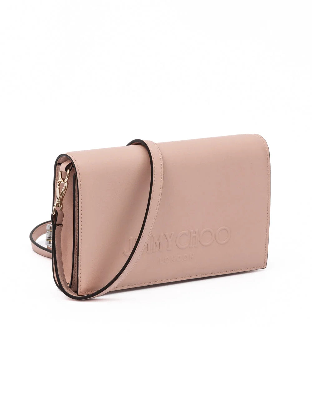 Sac bandoulière en cuir rose poudré Jimmy Choo