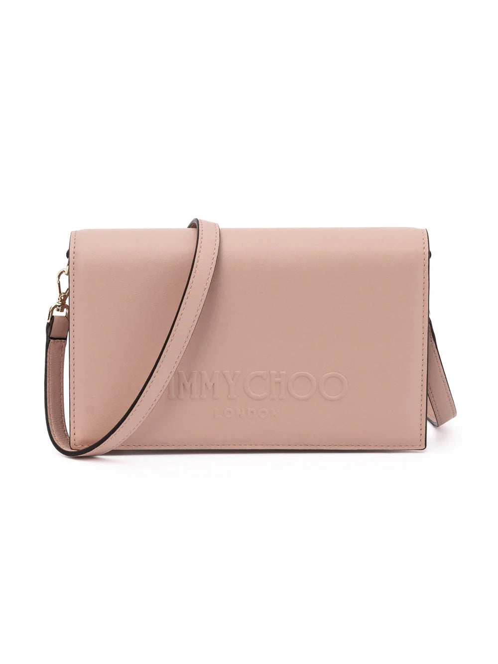 Sac bandoulière en cuir rose poudré Jimmy Choo