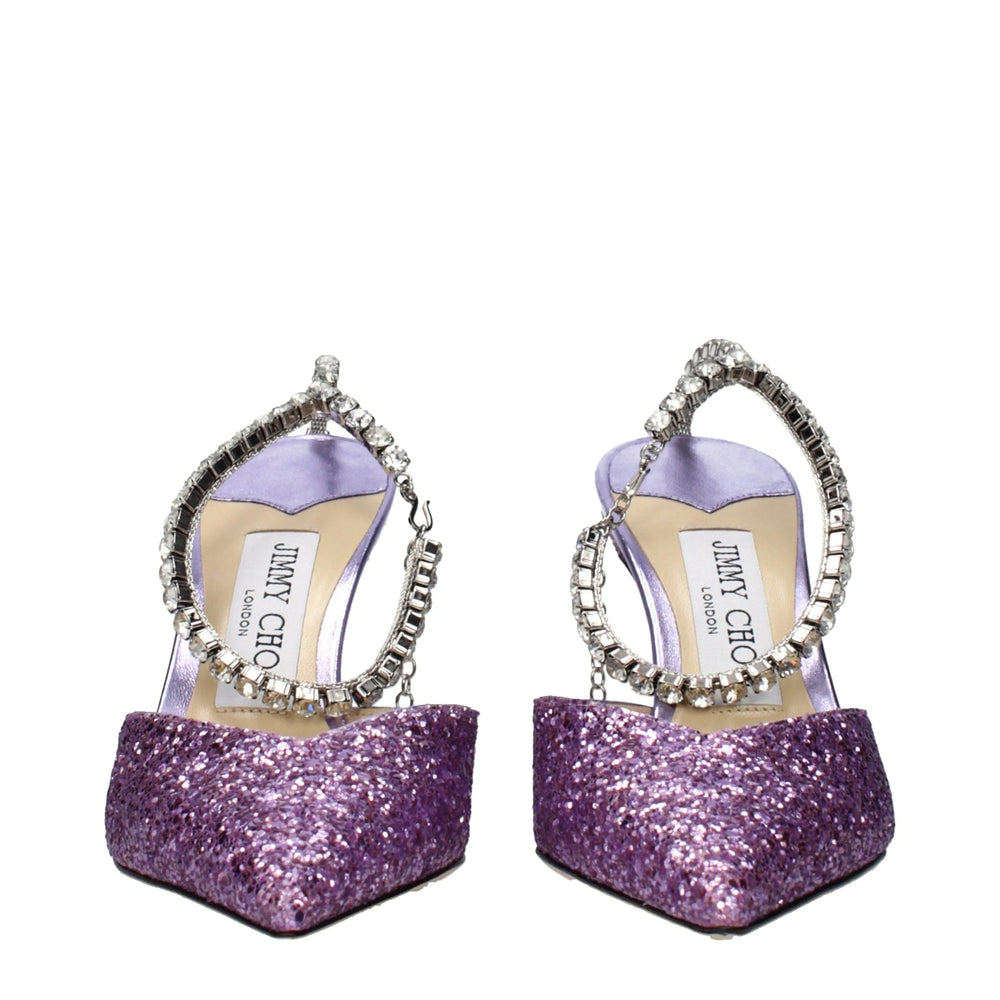 Sandálias de salto agulha de plástico roxo Jimmy Choo