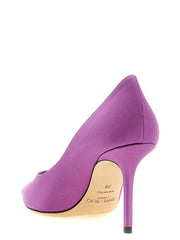 Jimmy Choo Purple Tencel High Heel Pumps - EU37.5/US7.5