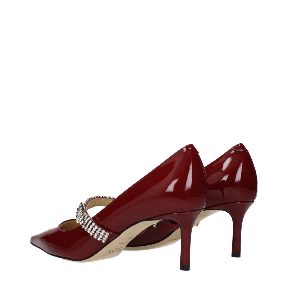 Jimmy Choo Rote Leder High Heel Pumps
