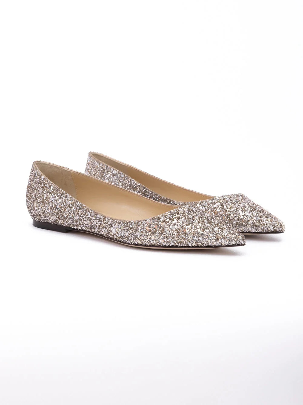Jimmy Choo Růžově zlaté botilky z hrubé lesklé tkaniny Alina