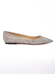 Jimmy Choo Růžově zlaté botilky z hrubé lesklé tkaniny Alina