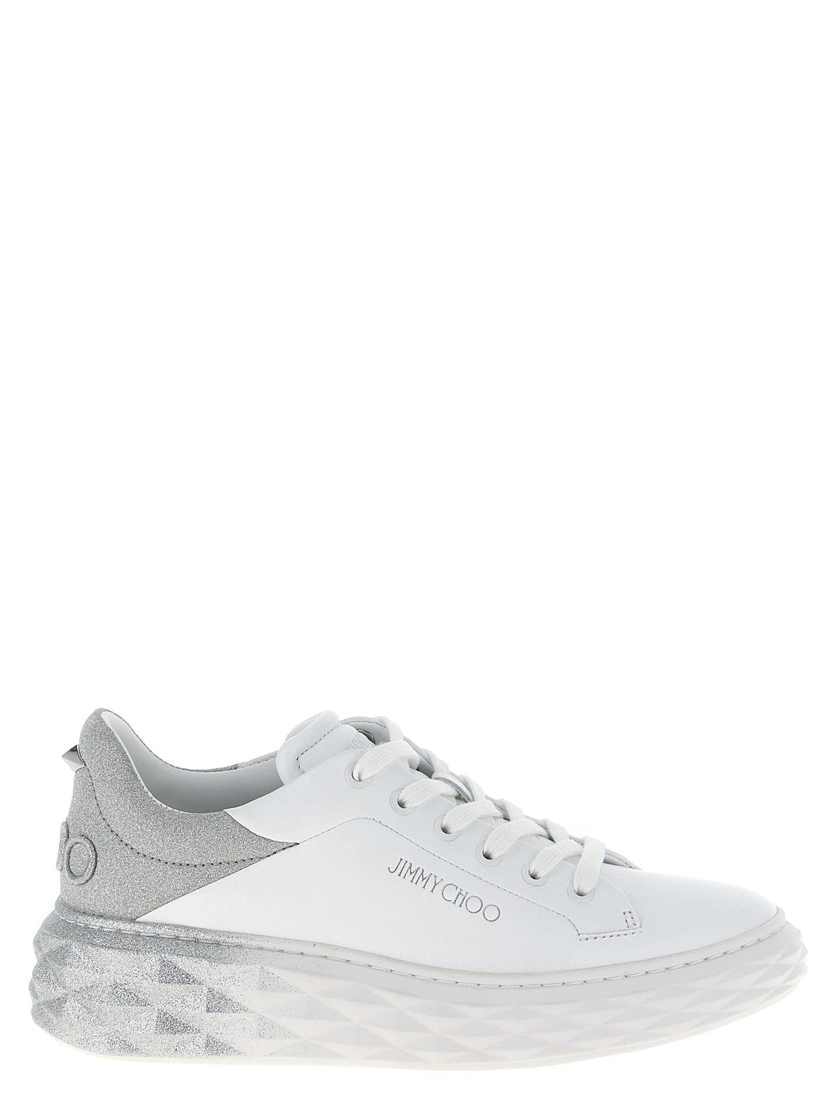 Jimmy Choo Silver Leather Chunky Sneakers - EU35/US5
