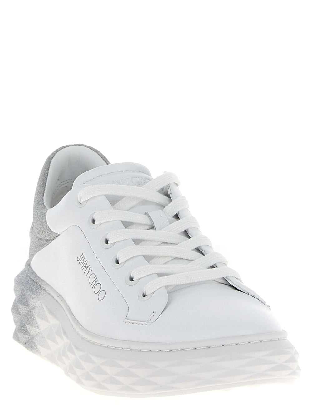 Jimmy Choo Silver Leather Chunky Sneakers - EU35/US5