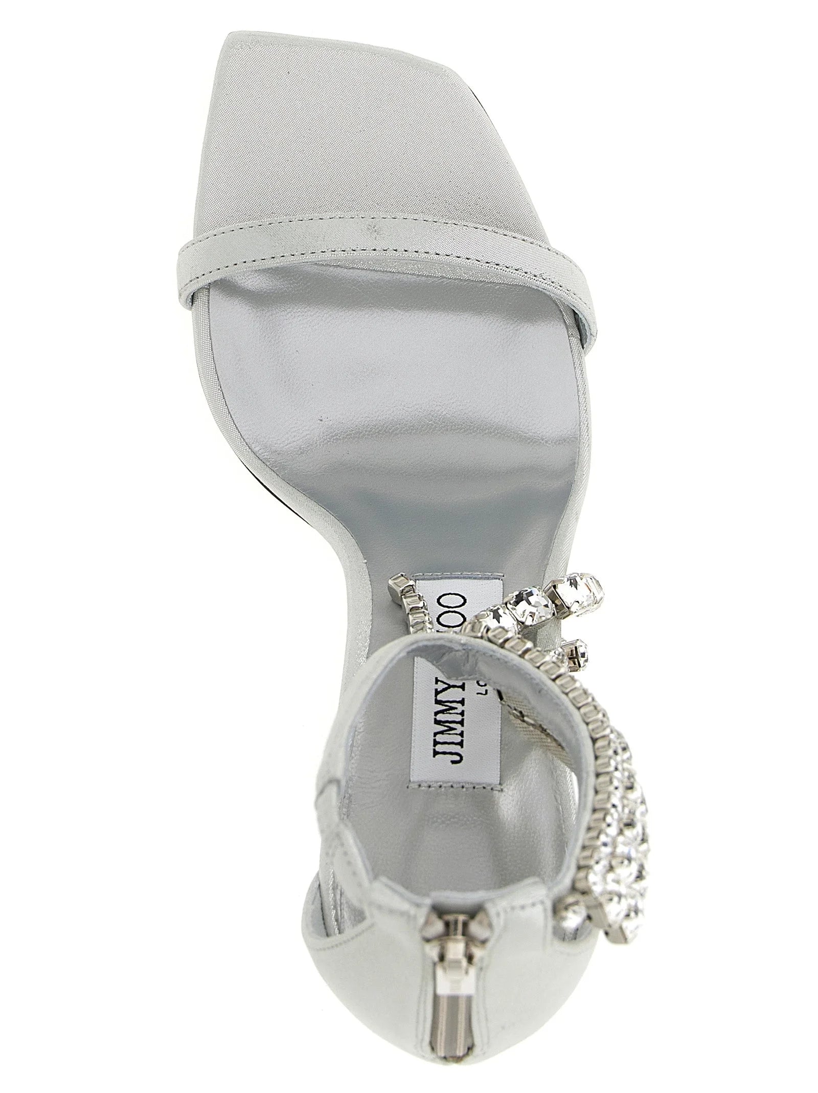 Jimmy Choo Silver Leather Stiletto Heel Sandals - EU39/US9