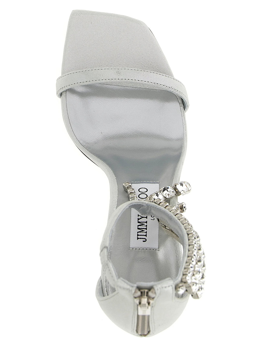 Jimmy Choo Silver Leather Stiletto Heel Sandals - EU39/US9