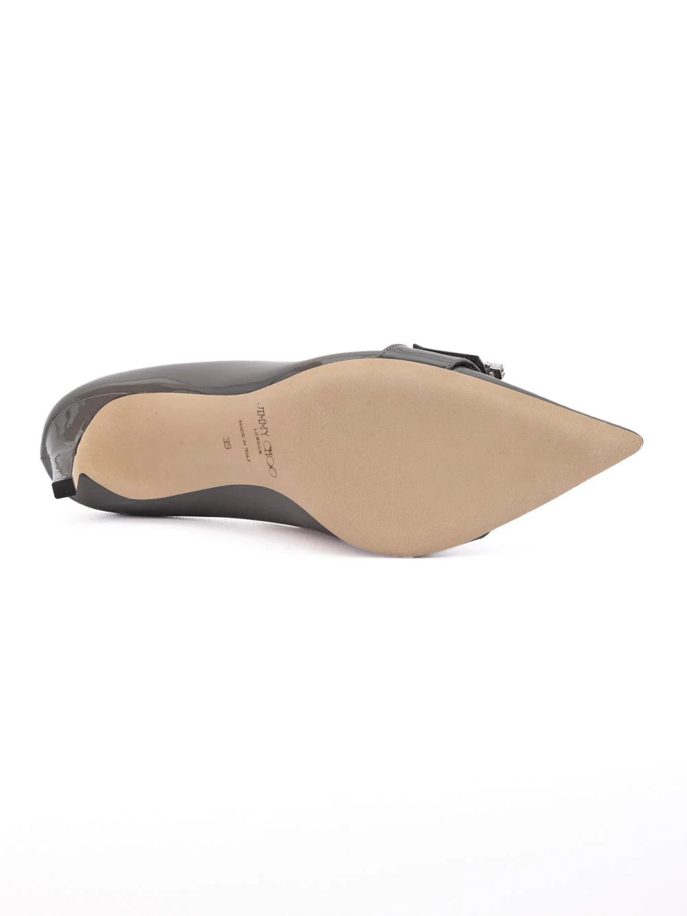 Jimmy Choo Stormgrå Patentlær Chery 85 Pumper