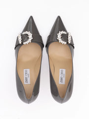 Jimmy Choo Stormgrå Patentlær Chery 85 Pumper