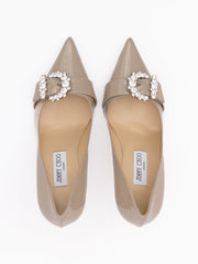 Jimmy Choo Ταυπέ Γκρι Παπούτσια Chery 85 από Patent Δέρμα