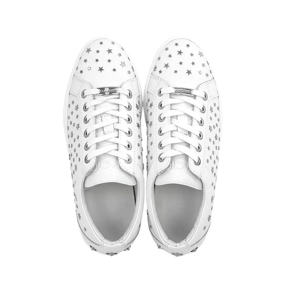 Jimmy Choo White Calfskin Low Top Sneakers - EU39.5/US6.5