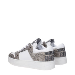 Jimmy Choo White Leather Chunky Sneakers - EU35/US5