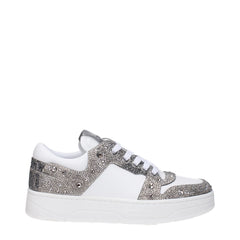 Jimmy Choo White Leather Chunky Sneakers - EU35/US5