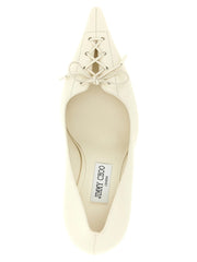 Jimmy Choo White Leather High Heel Pumps - EU41/US11
