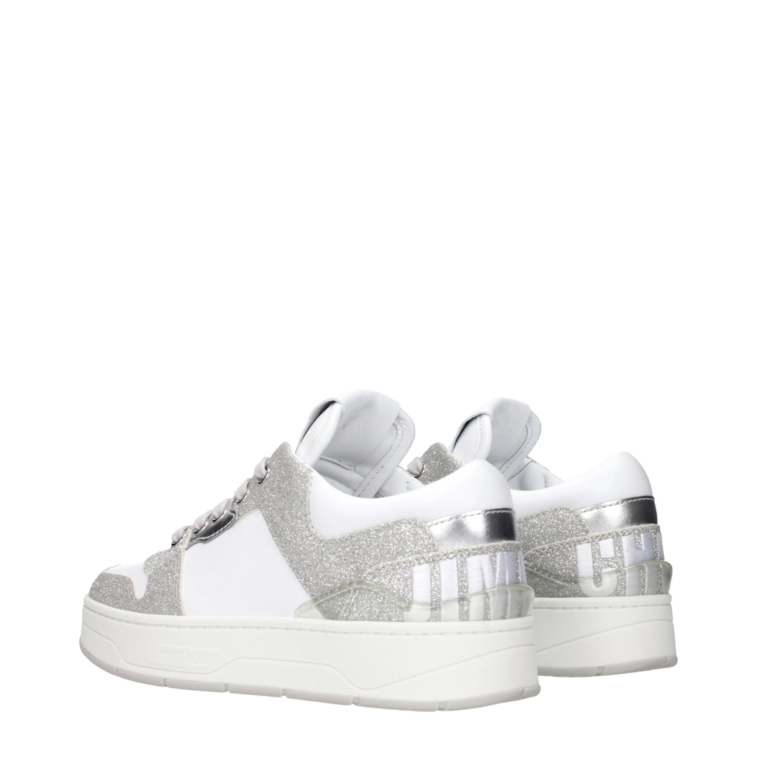 Jimmy Choo White Leather Low Tops
