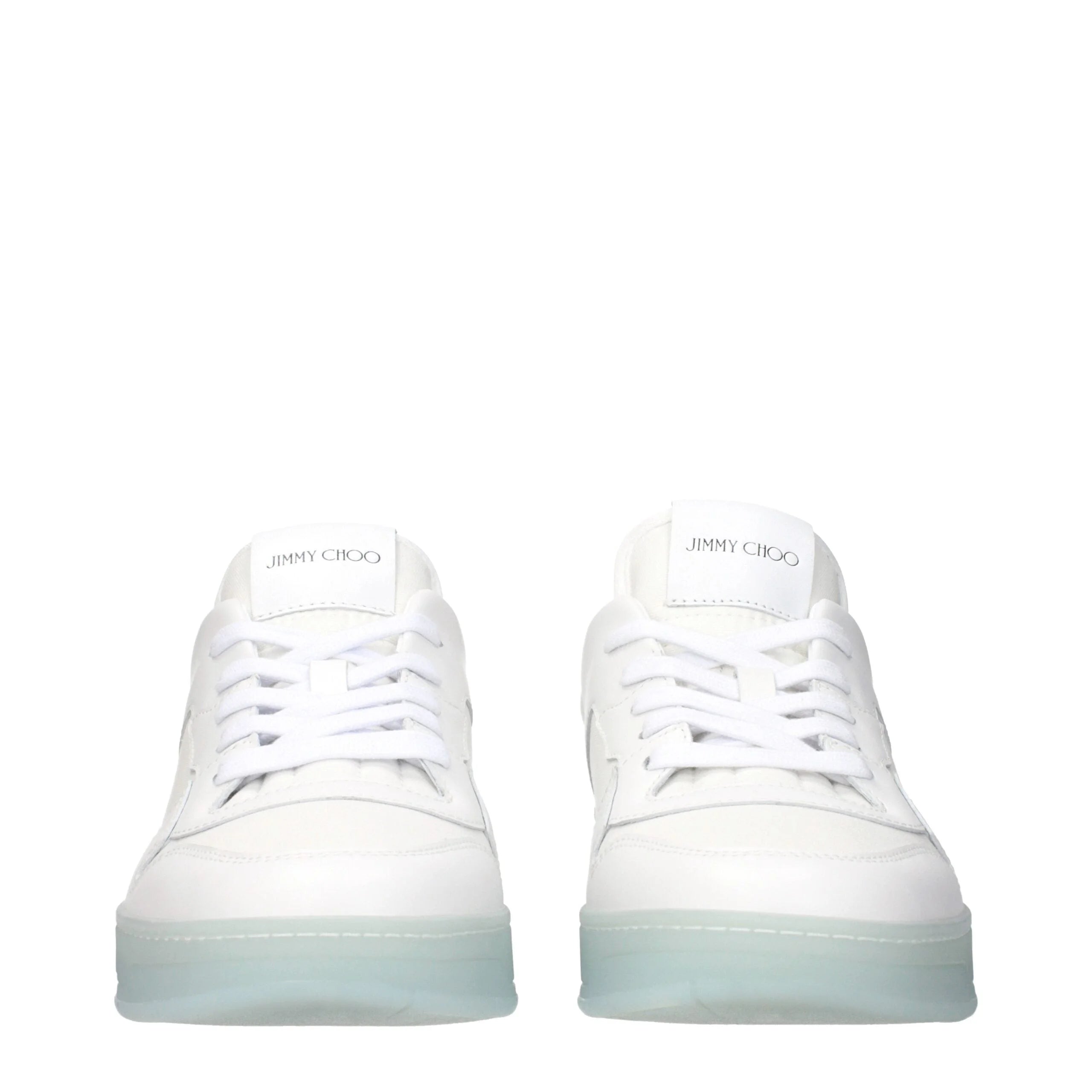 Jimmy Choo White Leather Low Tops