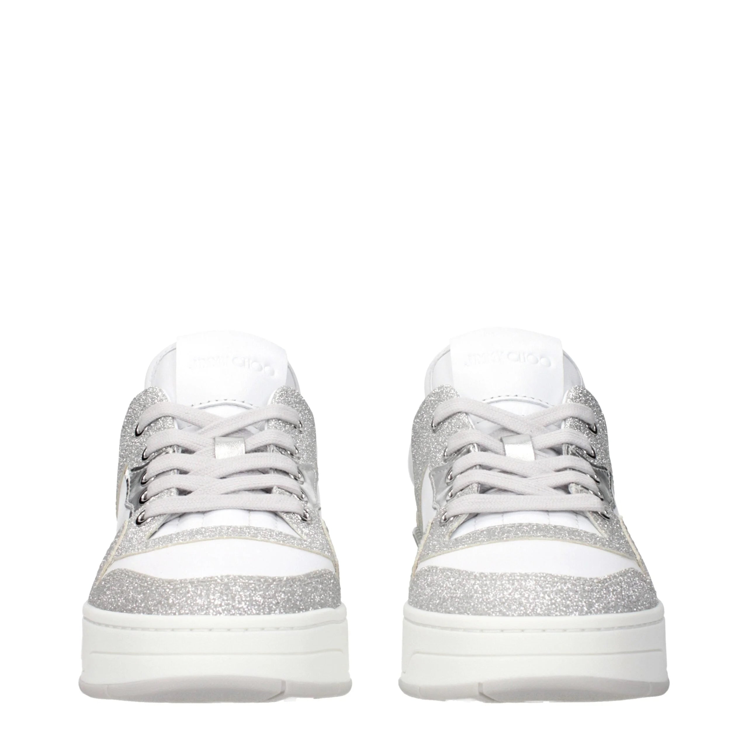 Jimmy Choo White Leather Low Tops