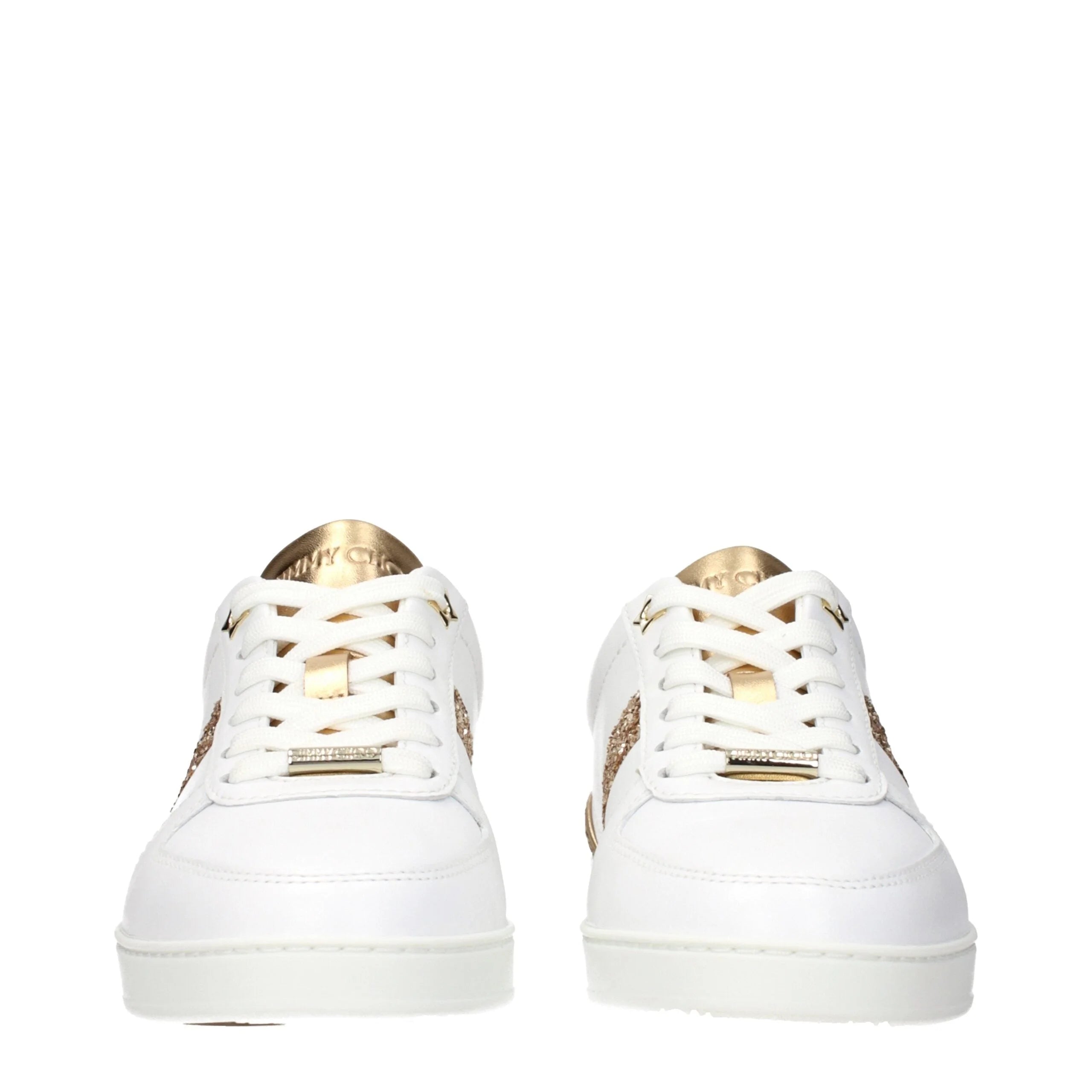 Jimmy Choo White Leather Low Tops