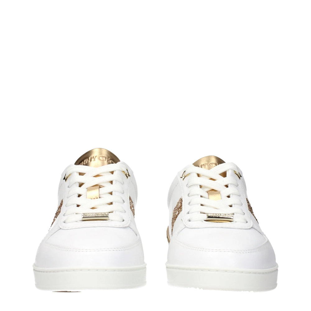 Jimmy Choo White Leather Low Tops