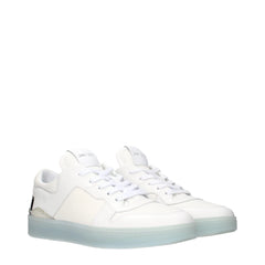 Jimmy Choo White Leather Low Tops