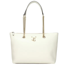 Jimmy Choo White Leather Shoulder Bag