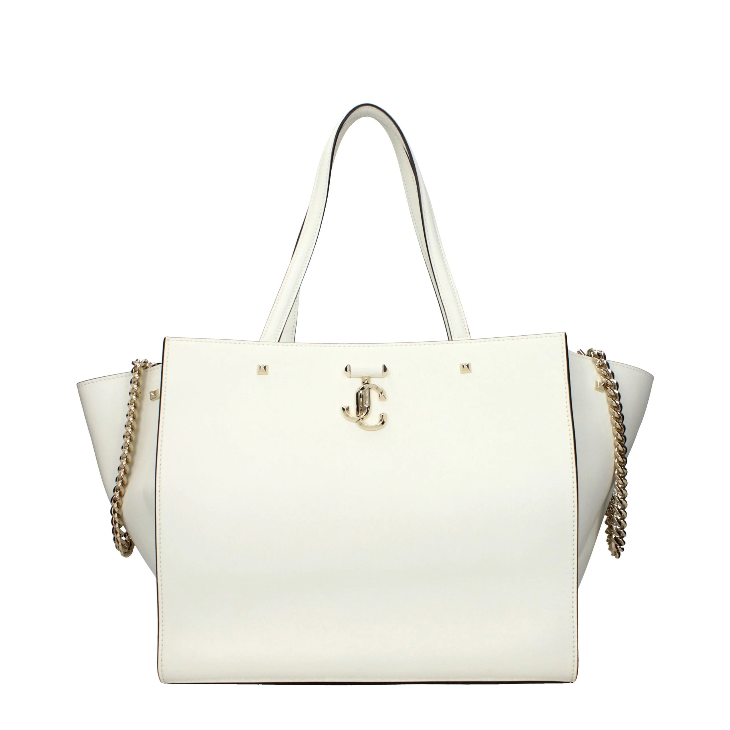 Jimmy Choo White Leather Shoulder Bags