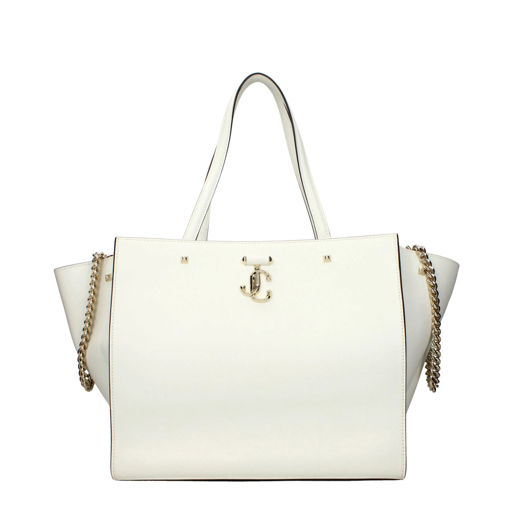 Jimmy Choo White Leather Shoulder Bags