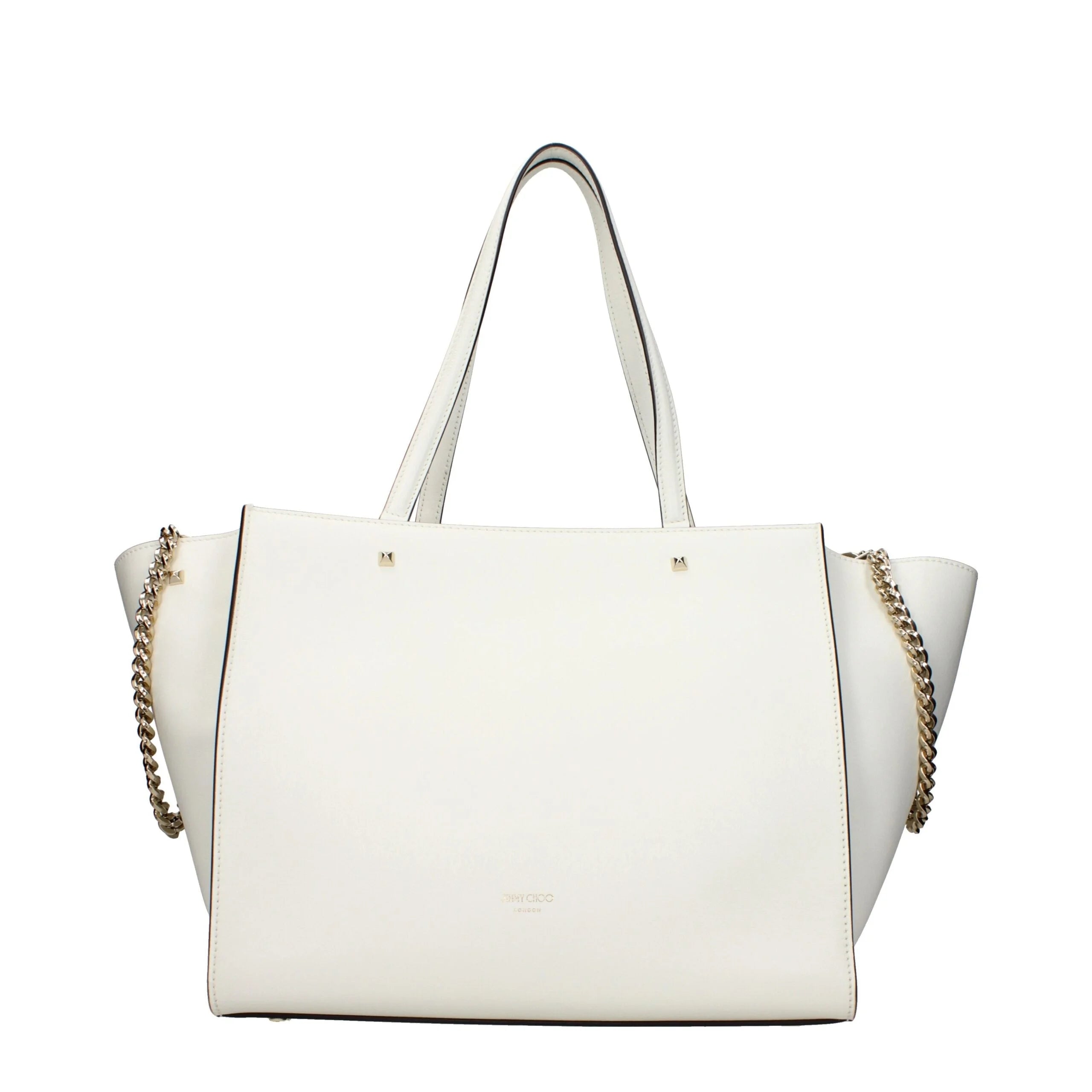 Jimmy Choo White Leather Shoulder Bags