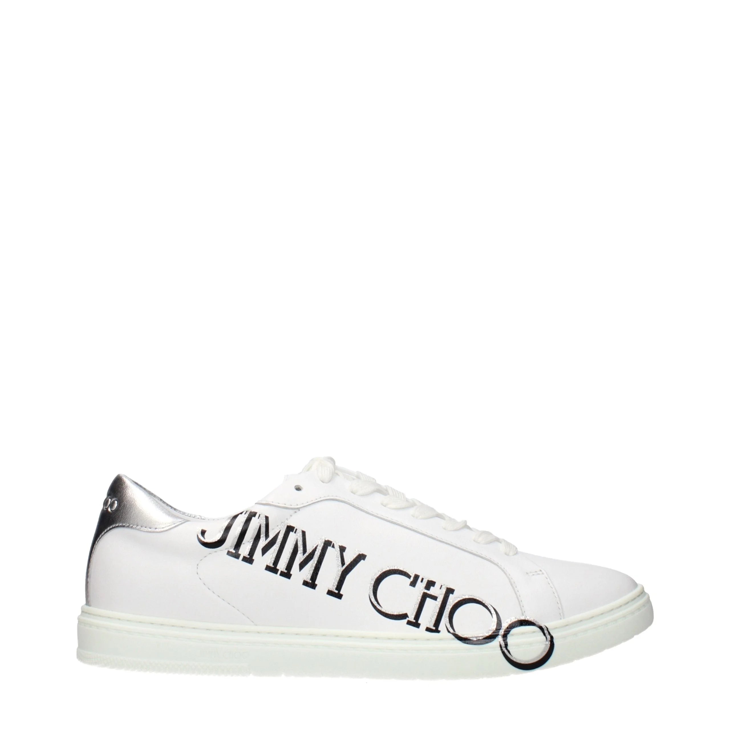 Jimmy Choo White Leather Sneakers