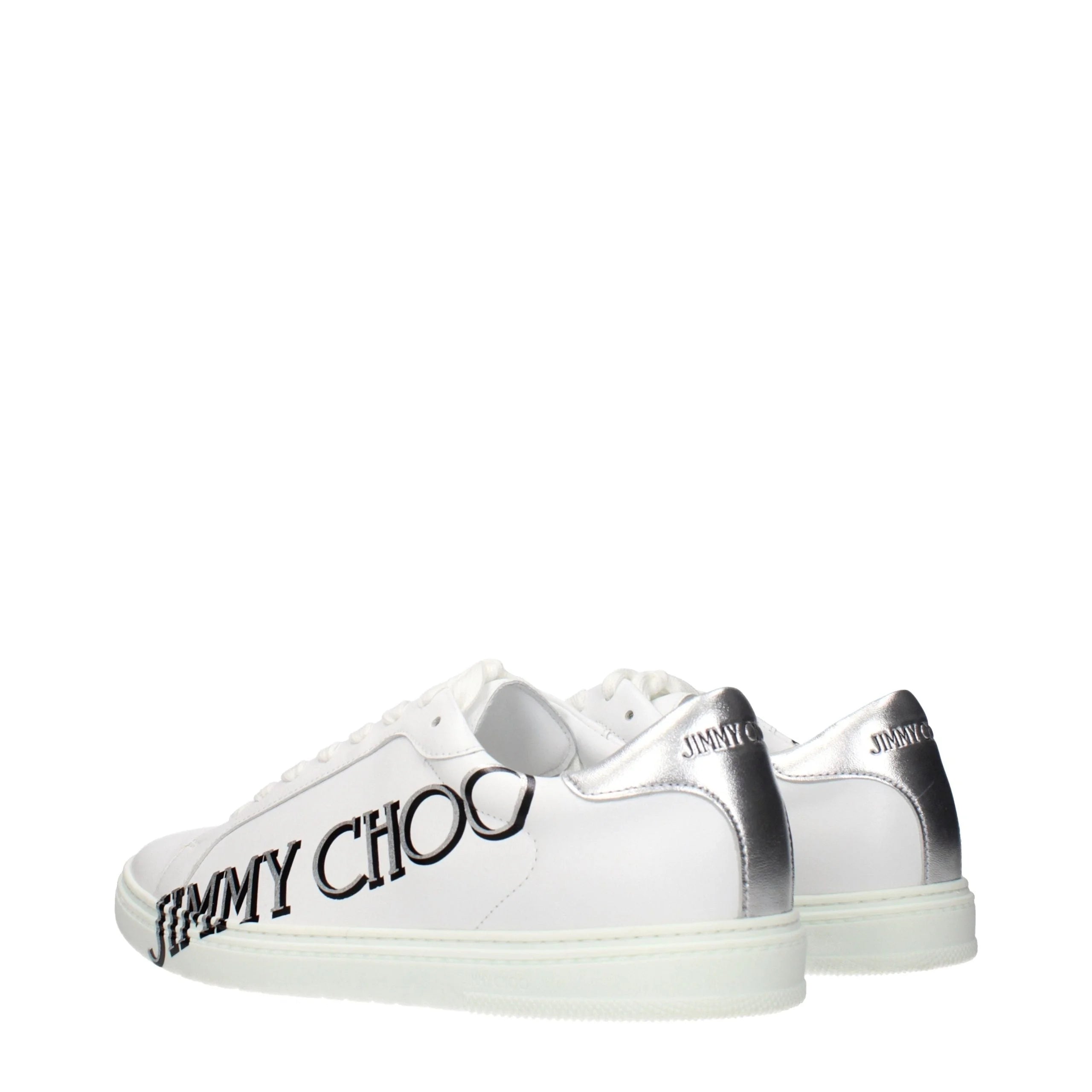Jimmy Choo White Leather Sneakers