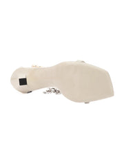 Jimmy Choo Sandales Verity en Patenté Blanc 100