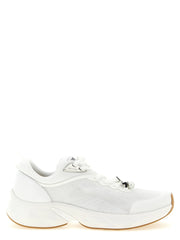 Jimmy Choo White Tencel Athletic Sneakers