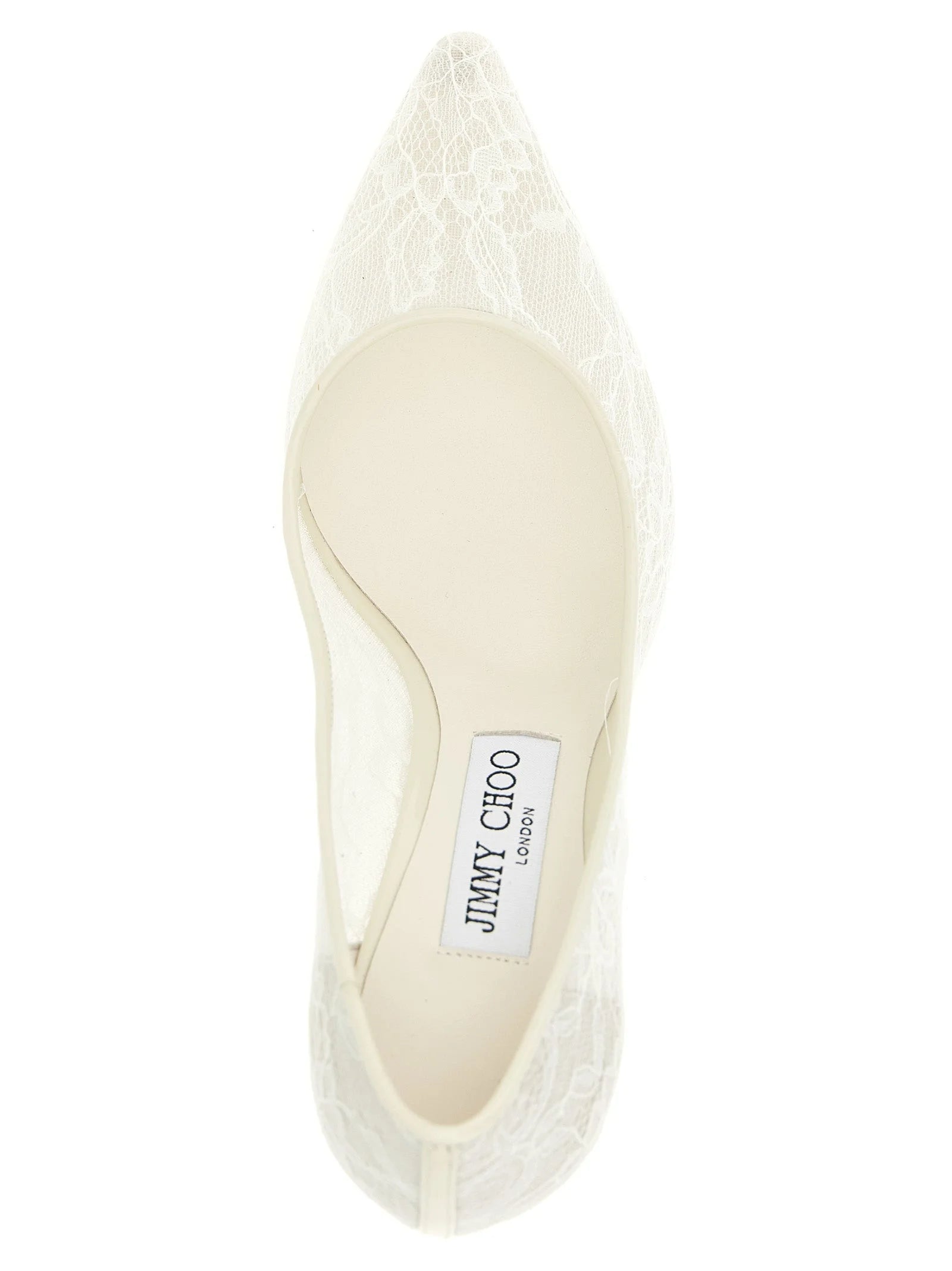 Jimmy Choo White Tencel High Heel Pumps - EU37/US7