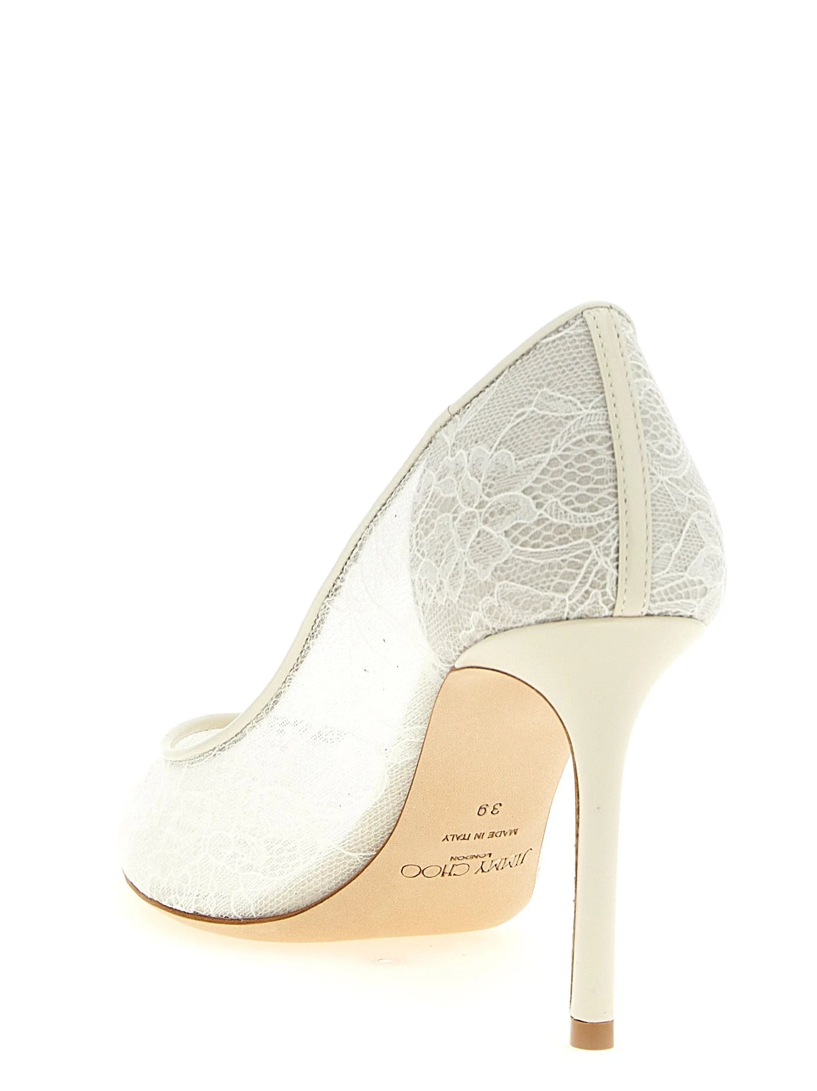 Jimmy Choo White Tencel High Heel Pumps - EU37/US7
