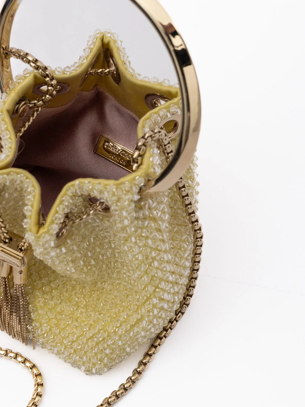 Seau à micro cristaux jaune Bon Bon Jimmy Choo