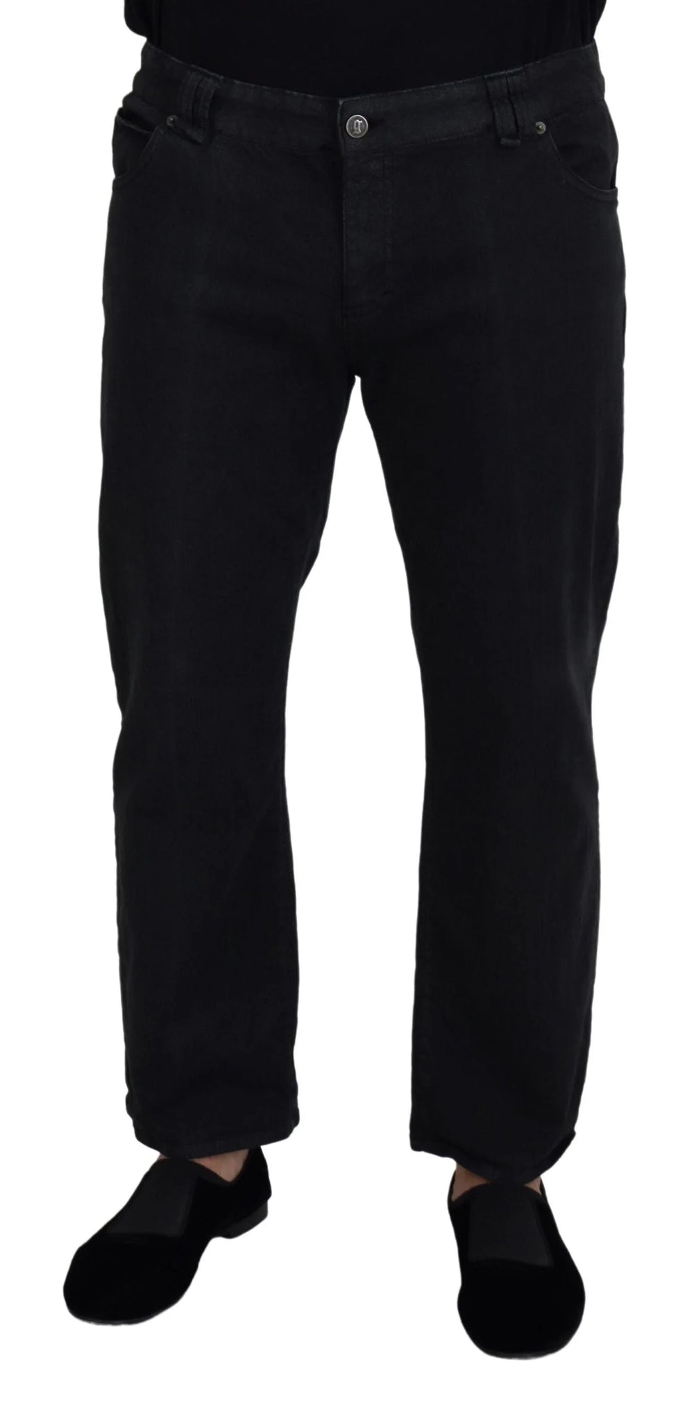John Galliano Black Cotton Back Buckle Casual Denim Jeans - IT44 | XS - Jeans