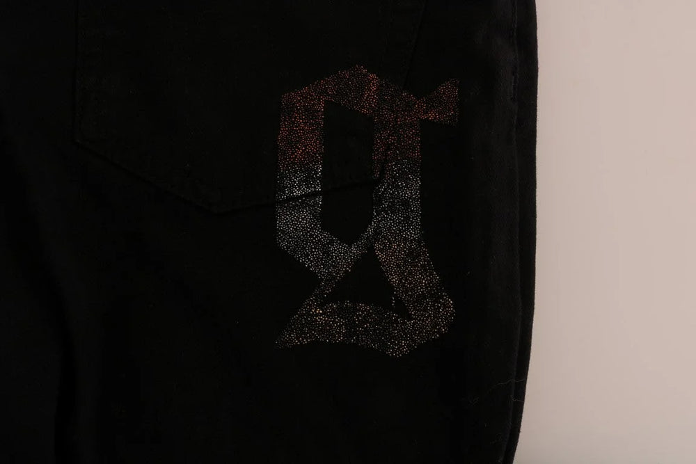 John Galliano Black Cotton Denim Stretch Regular Fit Jeans - Jeans