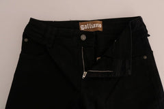 John Galliano Black Cotton Denim Stretch Regular Fit Jeans - Jeans