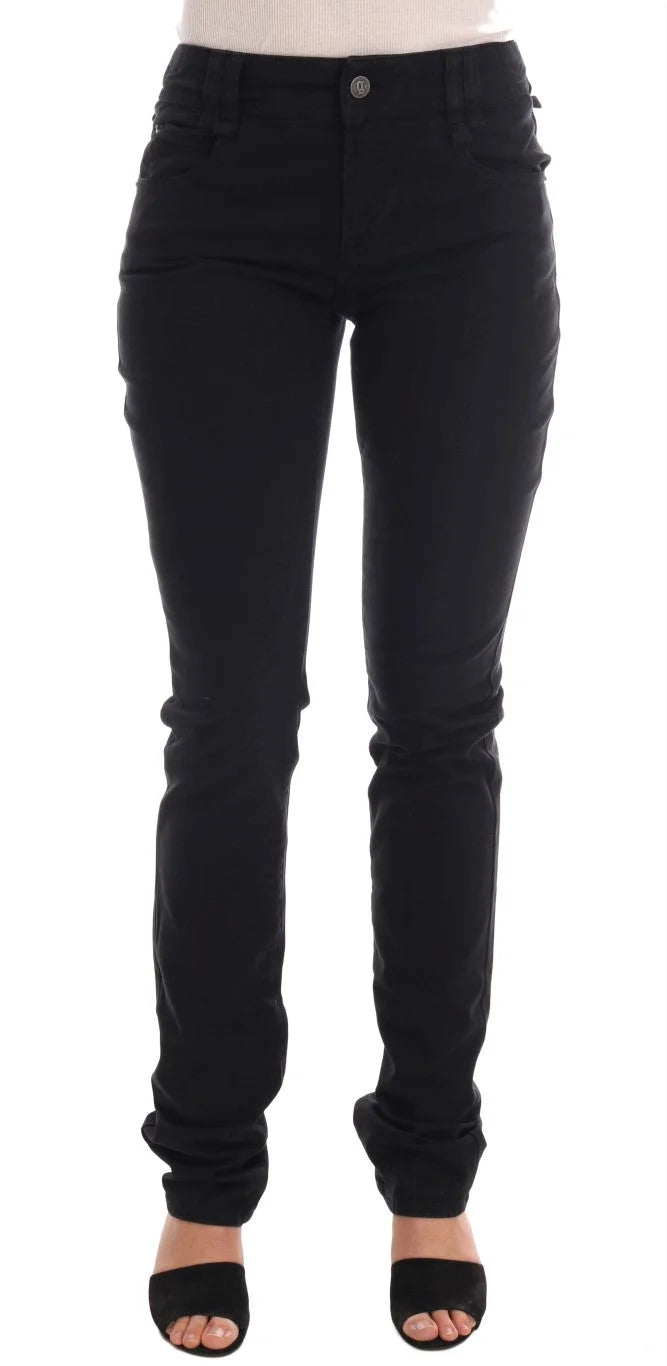 John Galliano Black Cotton Denim Stretch Regular Fit Jeans - Jeans