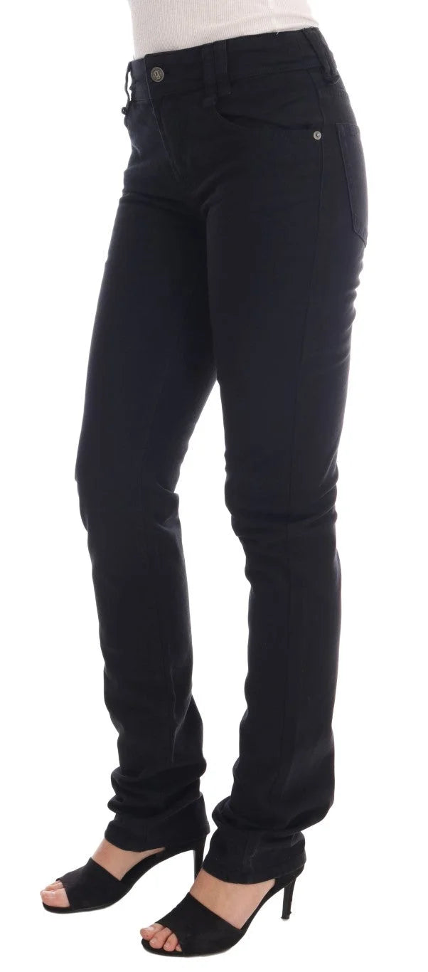 John Galliano Black Cotton Denim Stretch Regular Fit Jeans - Jeans