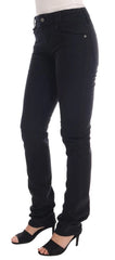 John Galliano Black Cotton Denim Stretch Regular Fit Jeans - Jeans