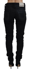 John Galliano Black Cotton Mid Waist Skinny Slim Fit Denim Jeans - W28 - Jeans
